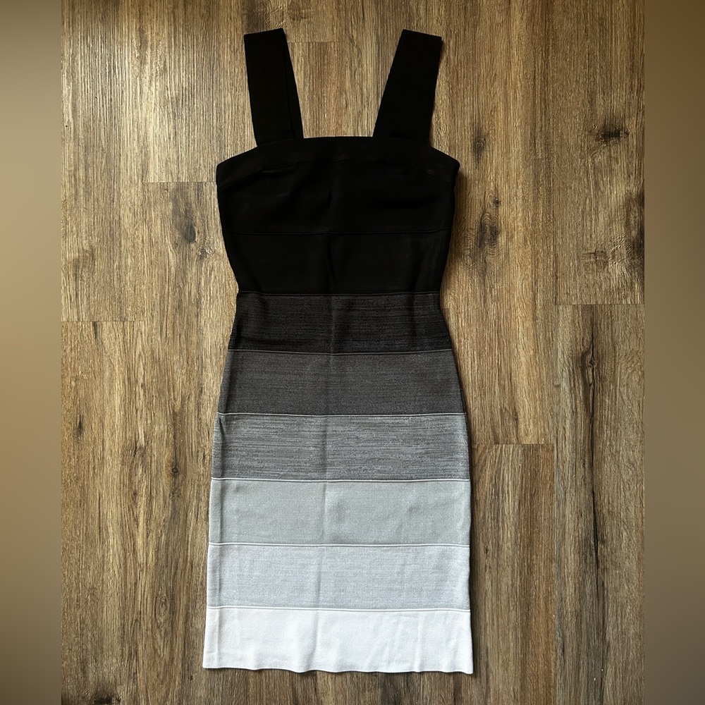 Express Black and Gray Bodycon Dress